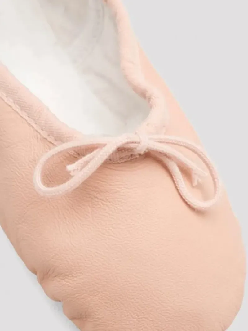 Dansebutikken Balletsko Bløde-Rosa balletsko/springsko i skind m.fuldsål Bloch