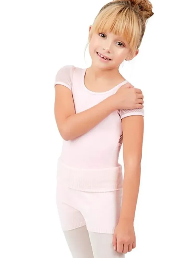 Børn Dansebutikken Ballet Underdele Børn-Rosa bløde strik shorts til piger Capezio