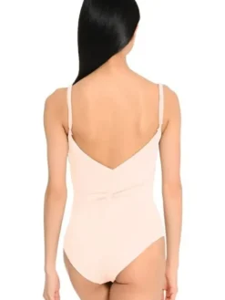 Dame Dansebutikken Dragter Damer|Balletdragter Damer-Seré rosa dragt m. rynkedetaljer og justerbare stropper