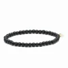 Dansebutikken Andet Til Yoga|Velvære-SOÏ armbånd 4mm - blackstone