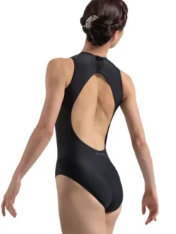 Dame Dansebutikken Balletdragter Damer|Dansebody Damer-Sort dragt med mesh udskæringer og åben ryg BalletRosa