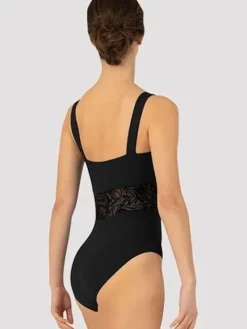 Dame Dansebutikken Dragter Damer|Balletdragter Damer-Sort dragt med smuk mesh detalje Bloch