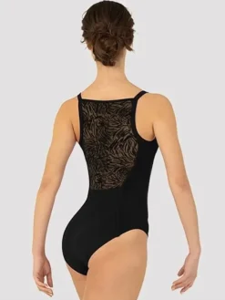 Dame Dansebutikken Dragter Damer|Balletdragter Damer-Sort dragt med smukke mesh detaljer Bloch
