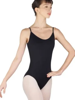 Dame Dansebutikken Balletdragter Damer-Sort dragt med strop design på ryggen fra BalletRosa
