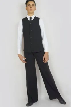 Dansebutikken Dansetøj Herrer-Sort lang vest til herrer - Ready4dance
