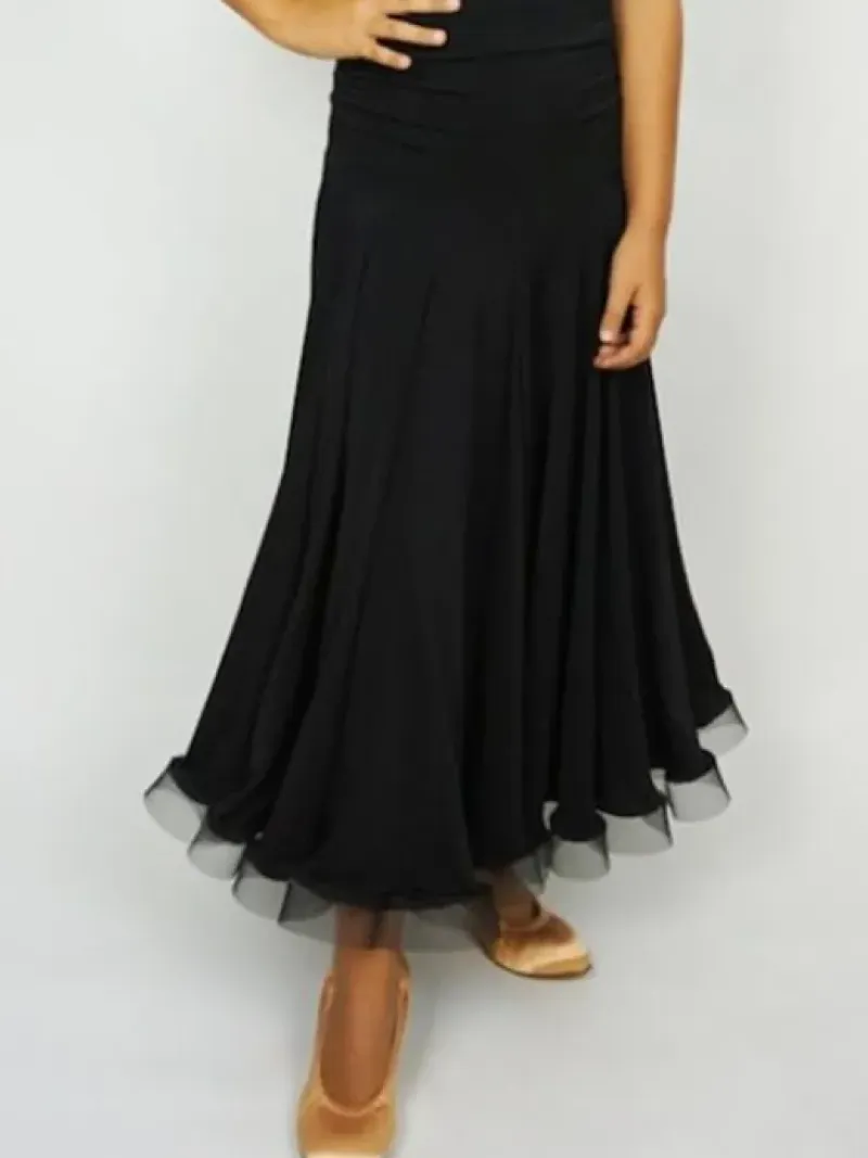 Dame Dansebutikken Danseunderdele Damer-Sort standard nederdel til damer - Ready4dance