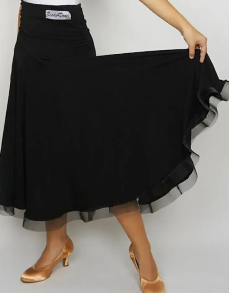 Dame Dansebutikken Danseunderdele Damer-Sort standard nederdel til damer - Ready4dance
