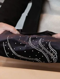 Dansebutikken Dragter Piger-Sort velour gymnastikdragt piger The zone
