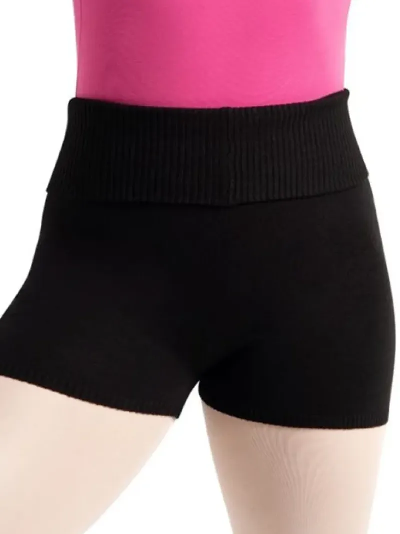Dame Dansebutikken Ballet Strik Damer|Ballet Underdele Damer-sorte strik shorts til teen og damer Capezio