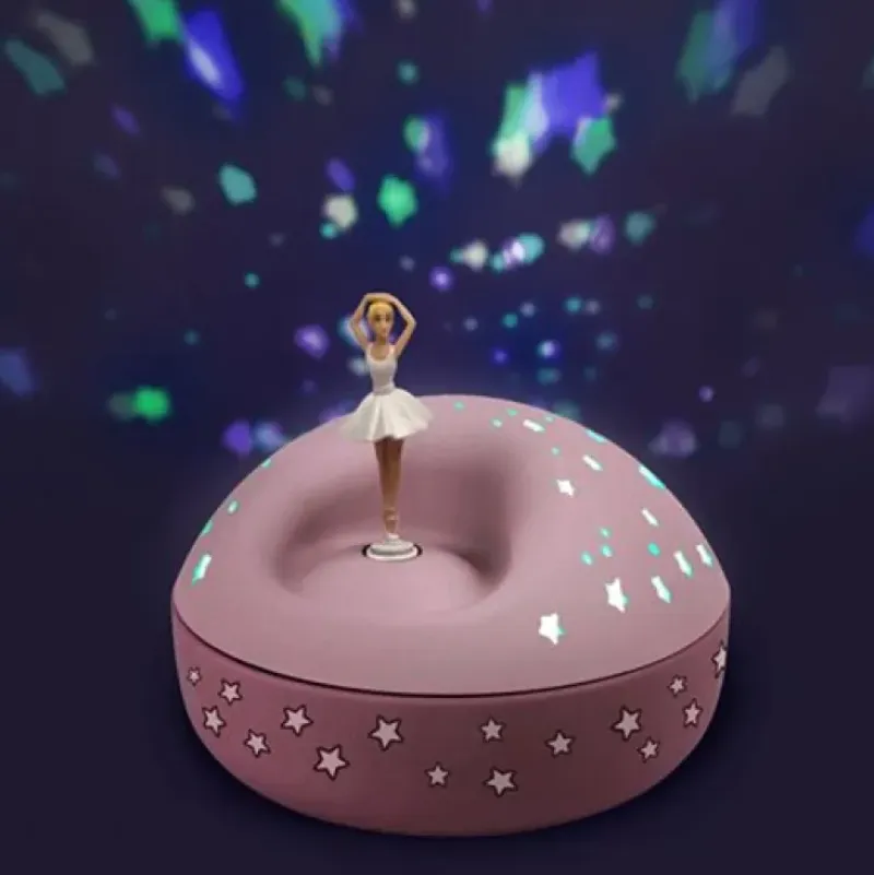 Børn Dansebutikken Balletting Børn-Stjerne projektor med musik og balletdanser.
