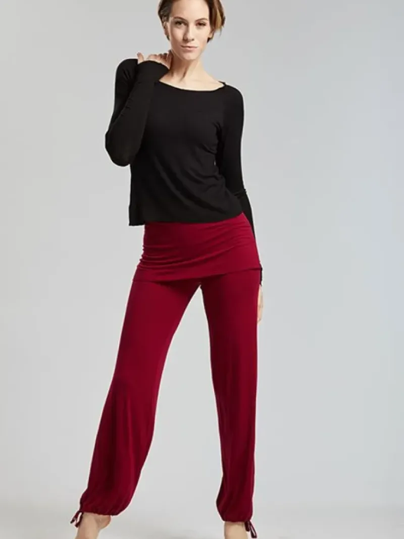 Dansebutikken Pilates Overdele|Yogabluser-Temps danse sort bambus yogabluse