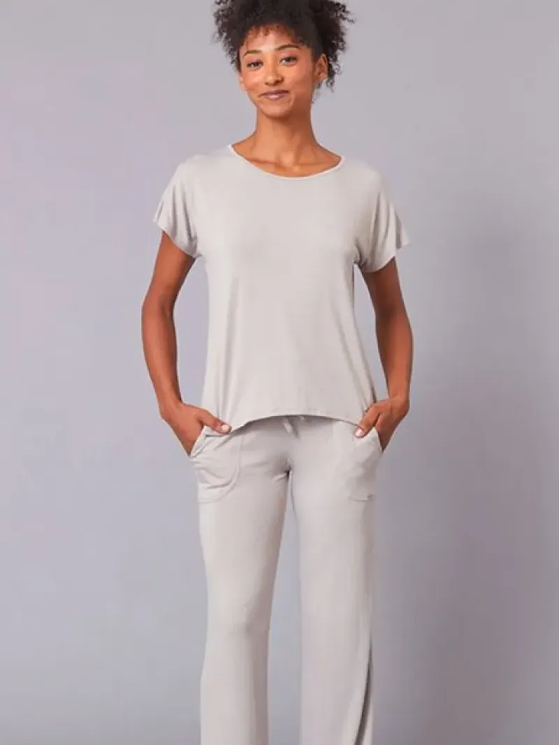 Dansebutikken Pilates Bukser/leggings|Yogabukser-Tempsdanse lys sandfarve behagelig bambus viskose buks