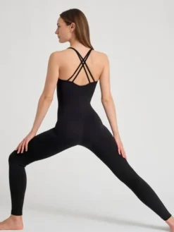 Dame Dansebutikken Pilates Heldragter|Heldragter Til Yoga-TempsDanse sort heldragt med lange ben