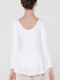 Børn Dansebutikken Balletkjole Piger-Wear Moi dragt med påsyet skørt i hvid