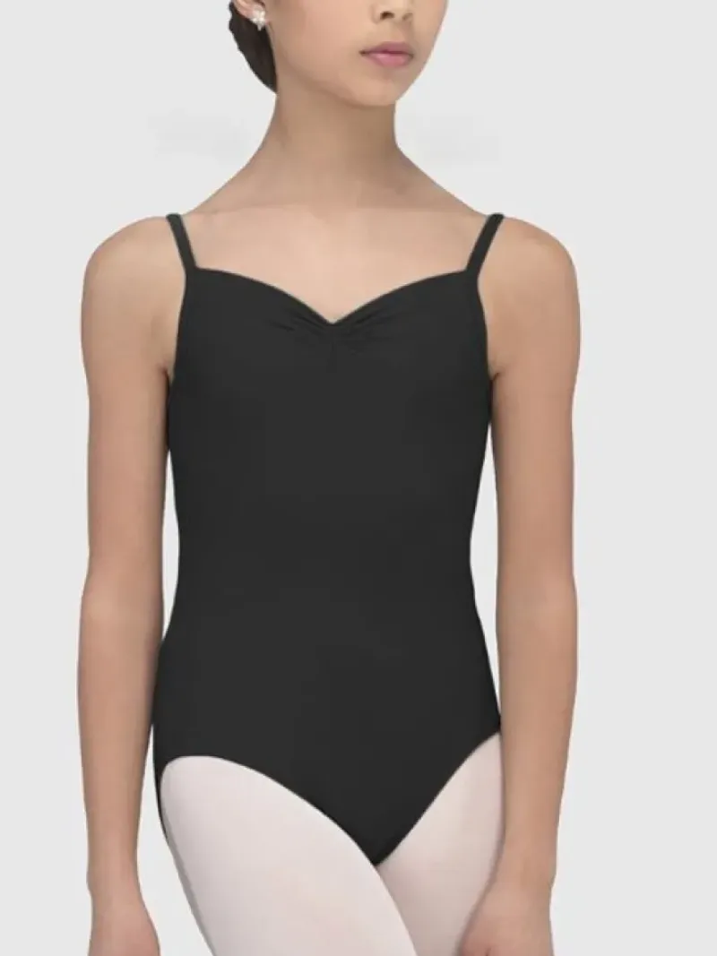 Børn Dansebutikken Balletdragter Børn-Wear Moi dragt med rynk til piger i sort