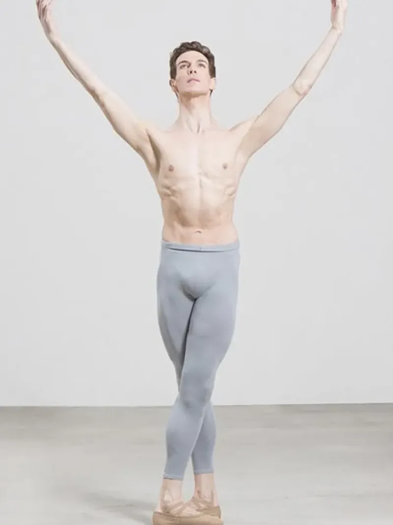 Børn Dansebutikken Ballettøj Drenge-Wear Moi grå ballettights til drenge/herre microfiber