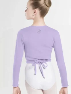 Børn Dansebutikken Overdele Piger|Ballet Toppe Børn-Wearmoi lilla slå om overdel børn ballet/gymnastik
