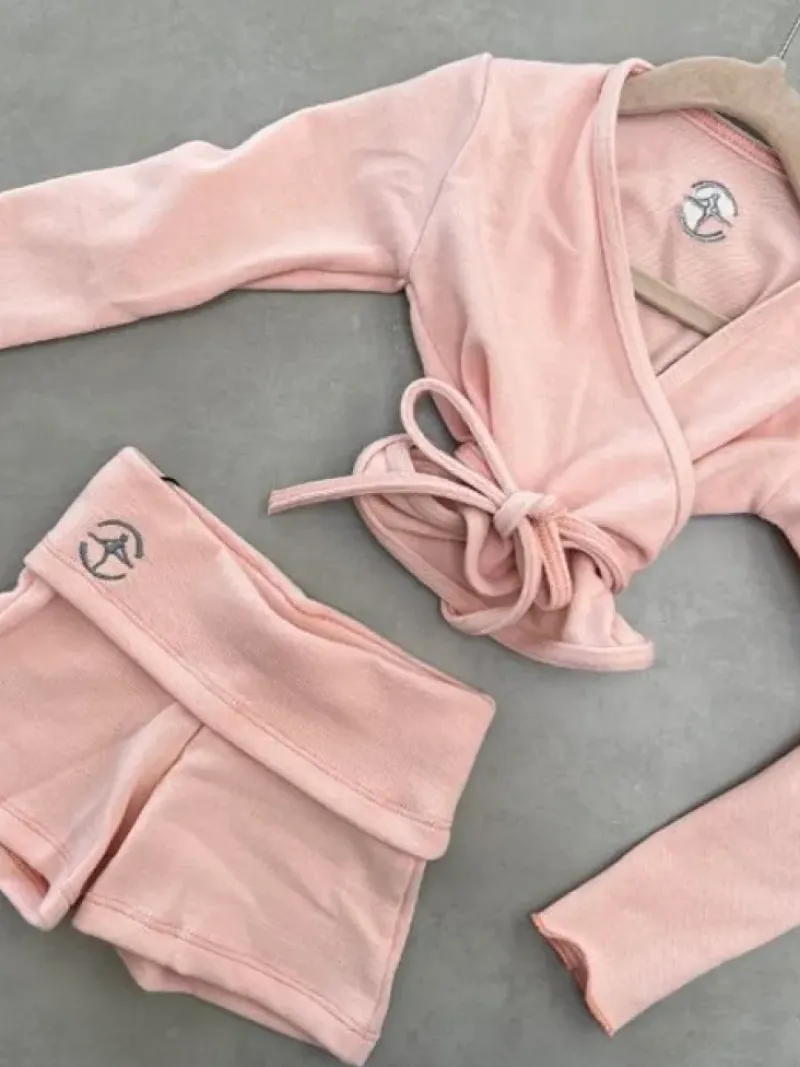 Børn Dansebutikken Underdele Piger|Ballet Underdele Børn-Wearmoi rosa strikshorts børn ballet/gymnastik